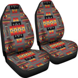 GB-NAT00046-11 Gray Tribe Pattern Native American Car Seat Covers