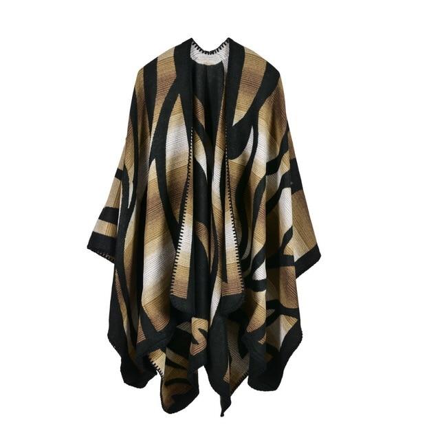New Winter Scarves Women's Cashmere Feel Ponchos