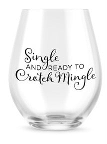 Funny Stemless Wine Glasses Set of 4 (15 Oz)- Funny Novelty Wine