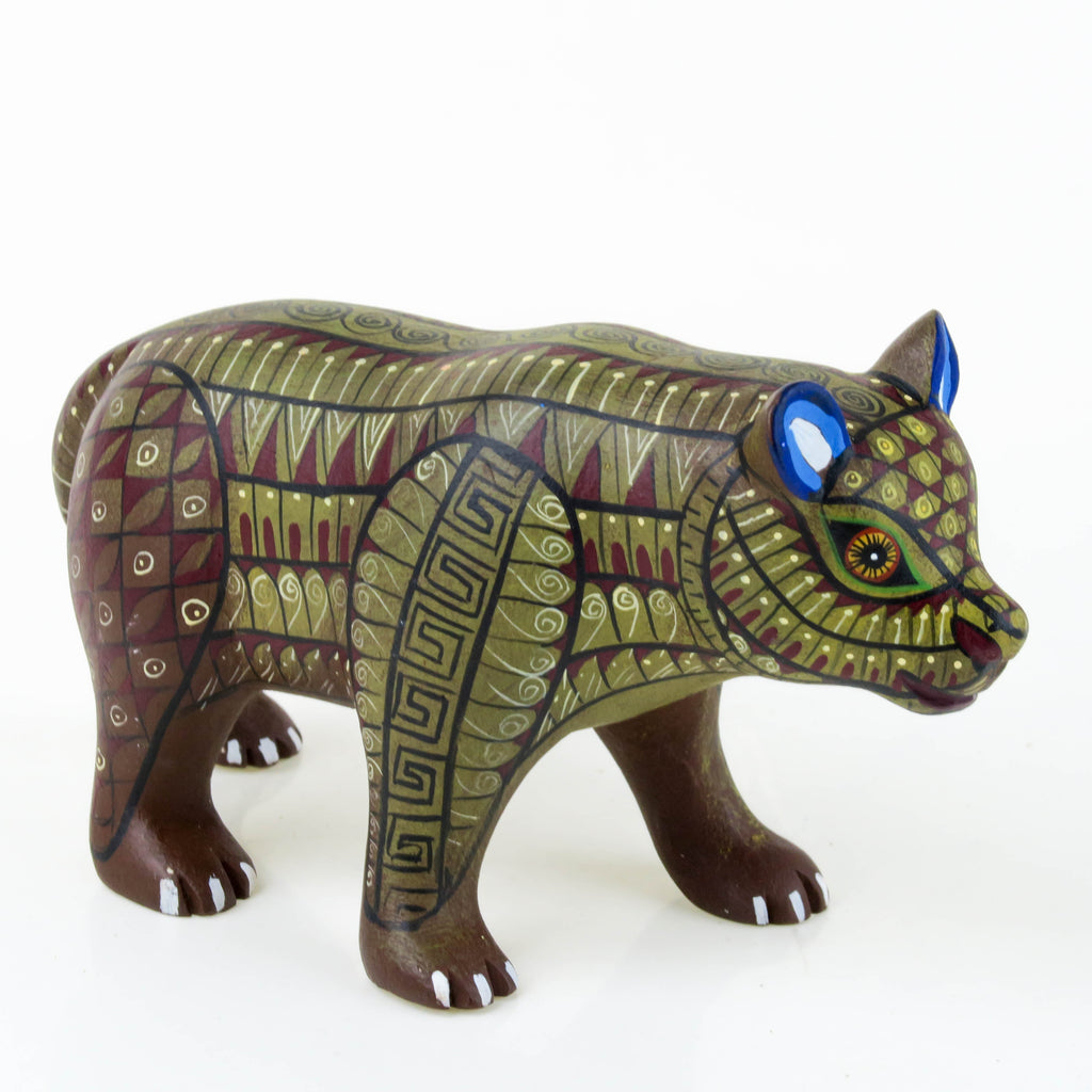 Brown Bear - Oaxacan Alebrije Wood Carving – Viva Mexico - Fine Mexican Art