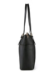 YISEVEN Womens Black Leather Handbag, Genuine Cowhide & Horse Hair