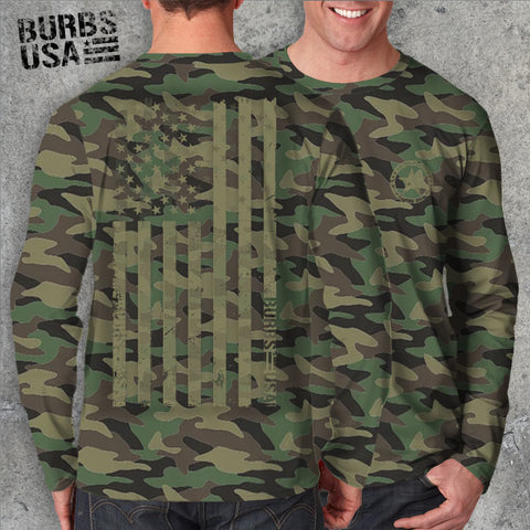 Burbs USA Delray Digital Camo Grey | Patriotic Clothing Men & Women (3XL) Triple Extra Large