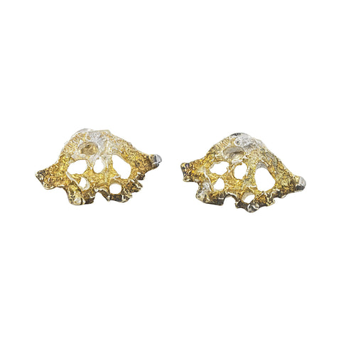 Gold-Plated Sterling Silver Triangular Earrings by Roberta Pederzoli