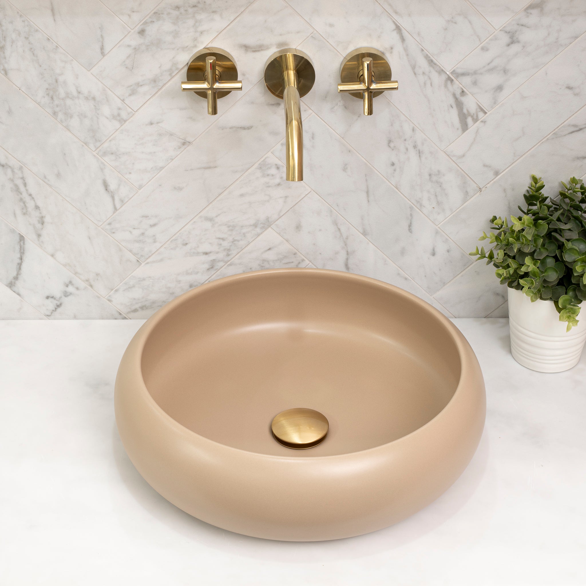 Disco Plus 415mm Above-Counter Basin, Matte Cappuccino