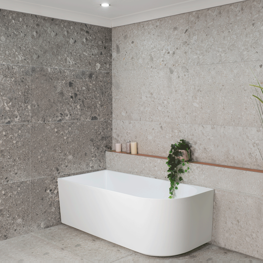 Arco 1500mm Freestanding Left Corner Bath, Gloss White