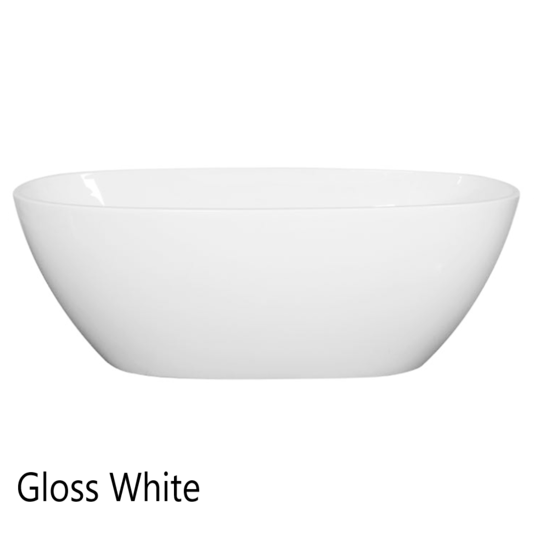 Byron Egg 1600mm Oval Freestanding Bath, Matte White