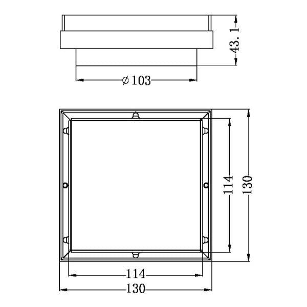 Nero Tile Insert Floor Waste 100mm Outlet | Brushed Bronze |