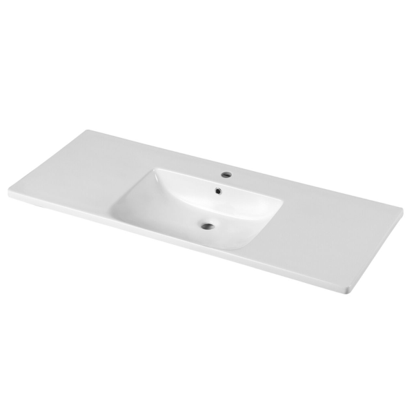 Kaku 1200mm Vanity Top with 1 Tap Hole, Matte White