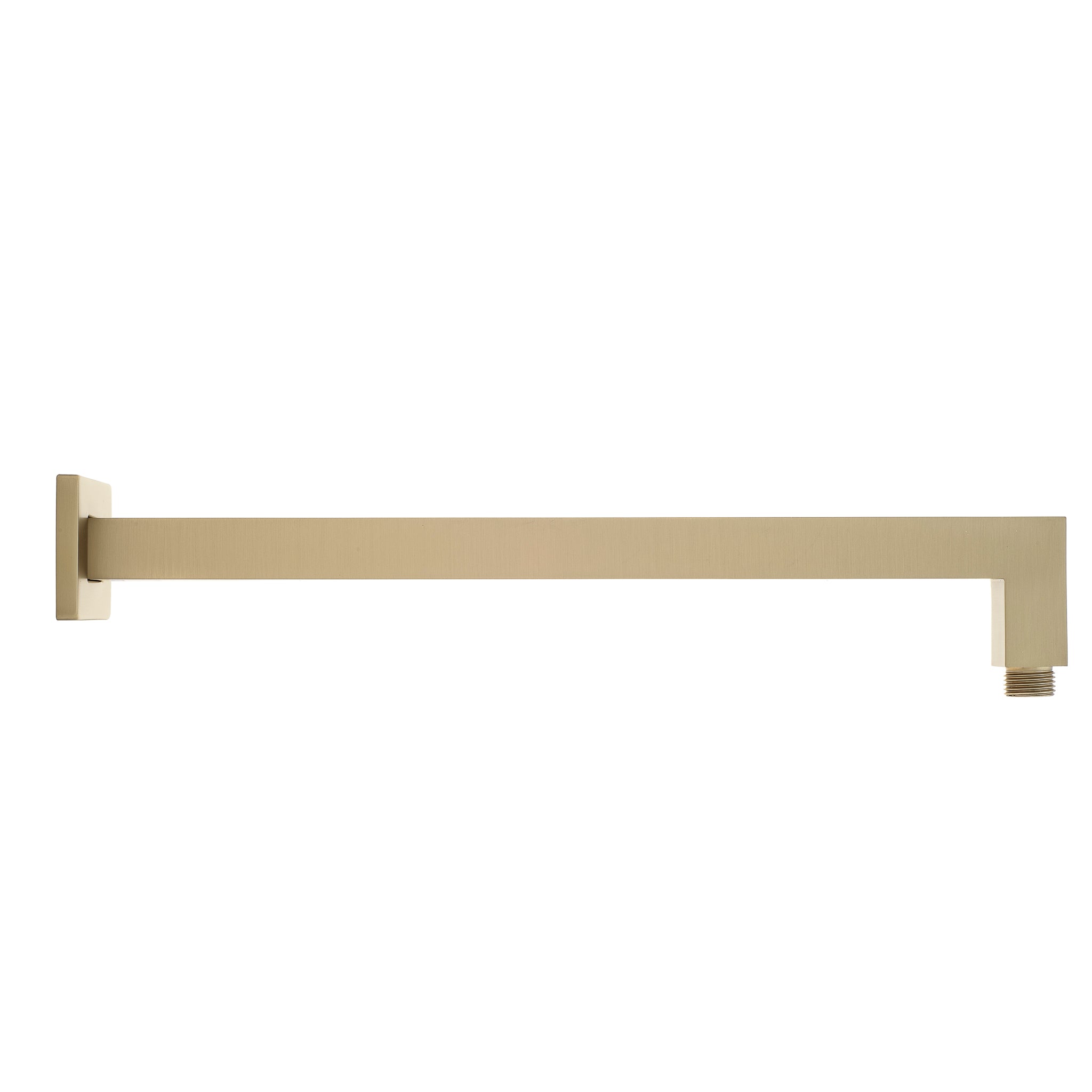 Square 400mm Shower Wall Arm, Brushed Brass (Gold)