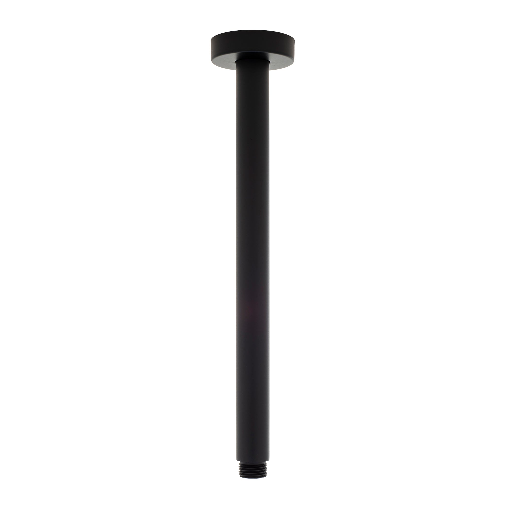 Round 300mm Shower Ceiling Dropper Arm, Matte Black