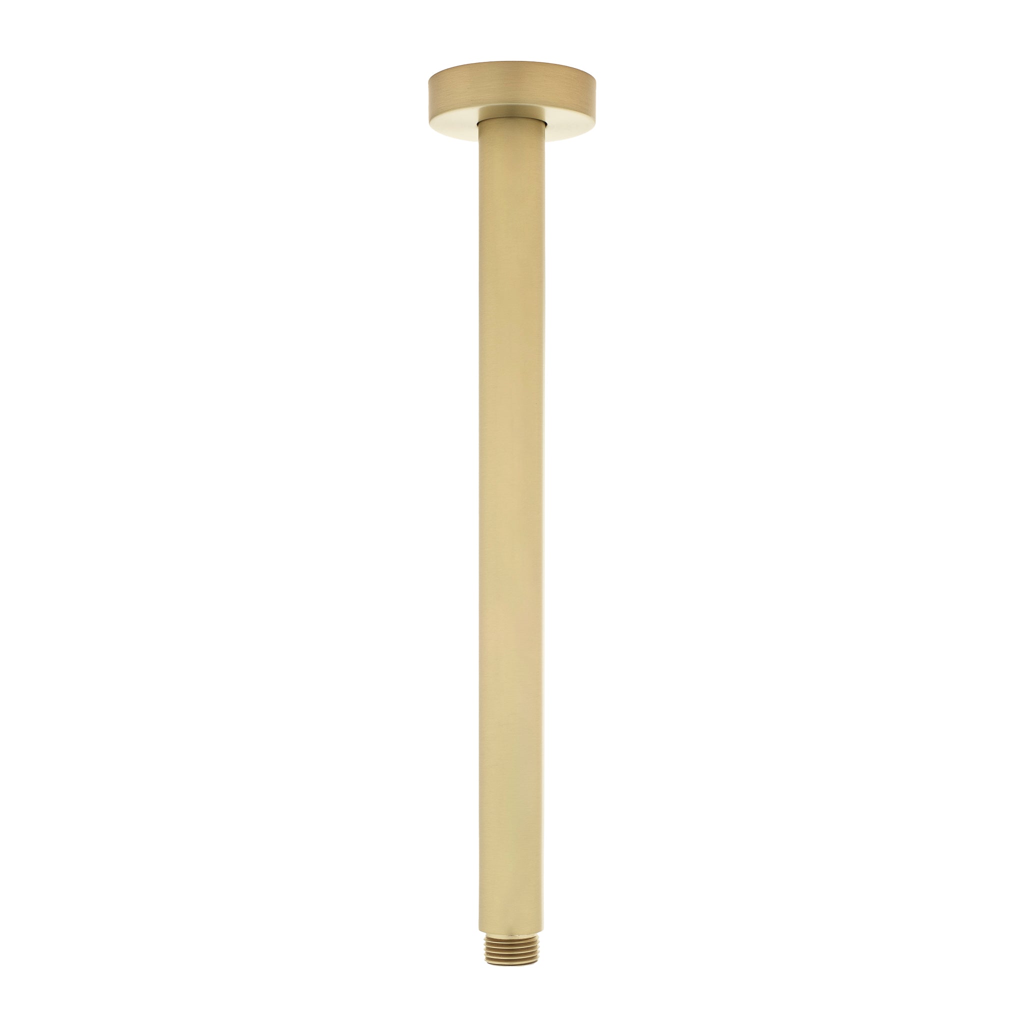 Round 300mm Shower Ceiling Dropper Arm, Brushed Brass (Gold)