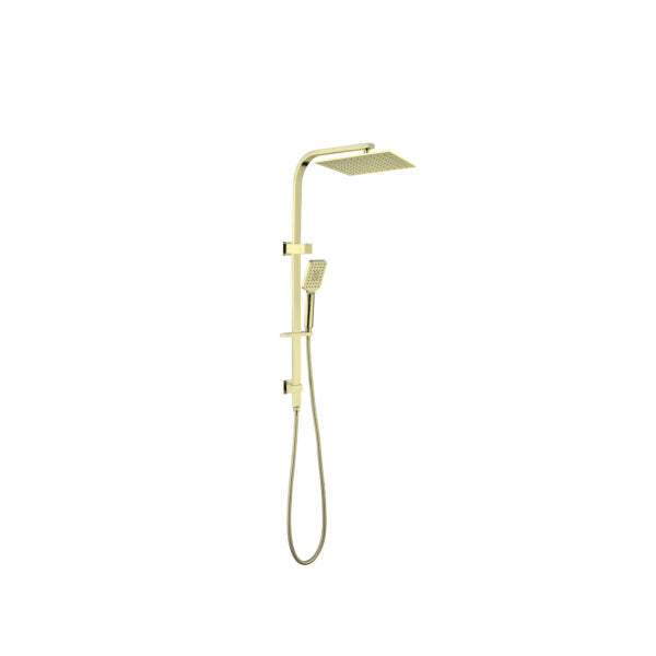 Nero Celia/Bianca Twin Shower Set Square Head | Brushed Gold |