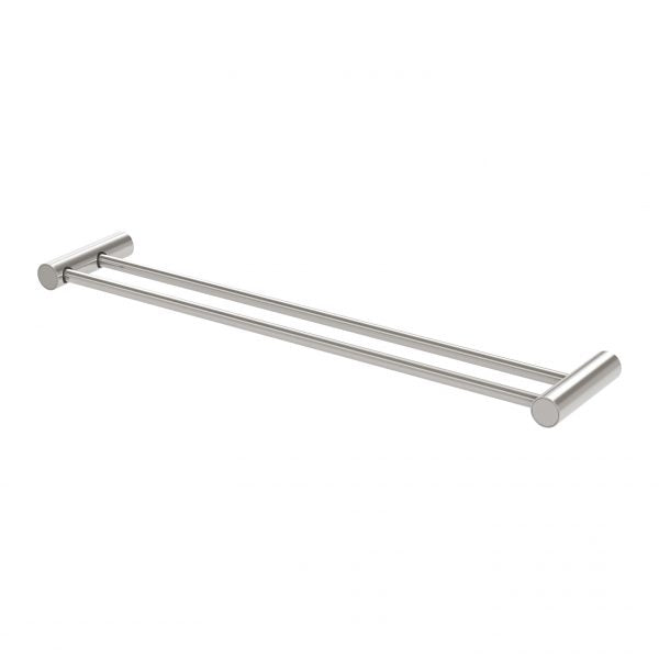 Phoenix Vivid Slimline Double Towel Rail 600mm | Brushed Nickel |