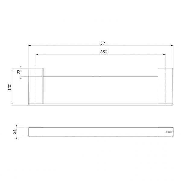 Phoenix Lexi MKII Shower Shelf | Chrome |