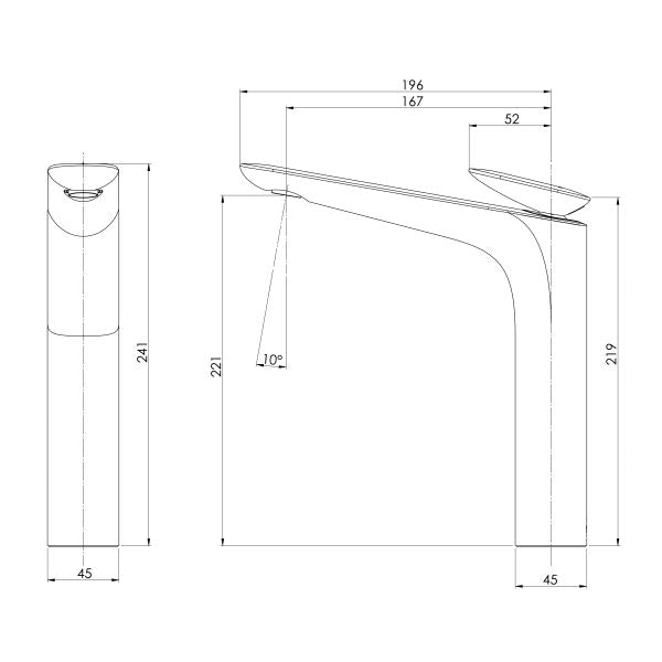 Phoenix Nuage Vessel Mixer | Brushed Nickel |