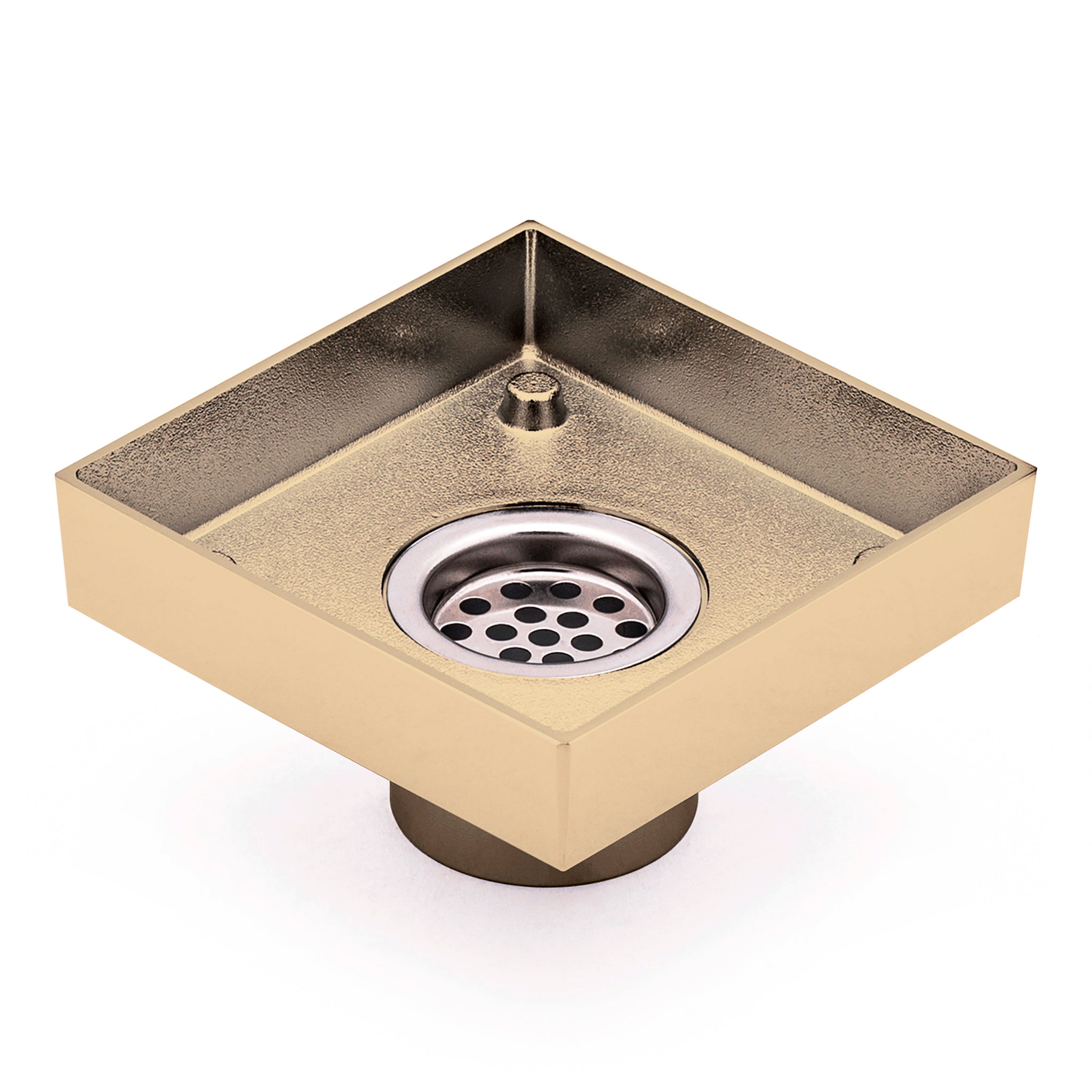 Premium Floor Drain with Tile Insert - Floor Waste | 50mm Outlet, Brushed Brass (Gold) |