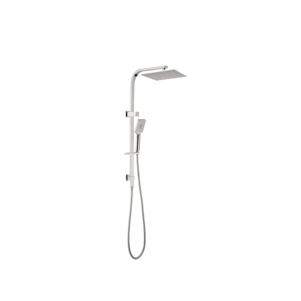 Nero Celia/Bianca Twin Shower Set Square Head | Brushed Nickel |