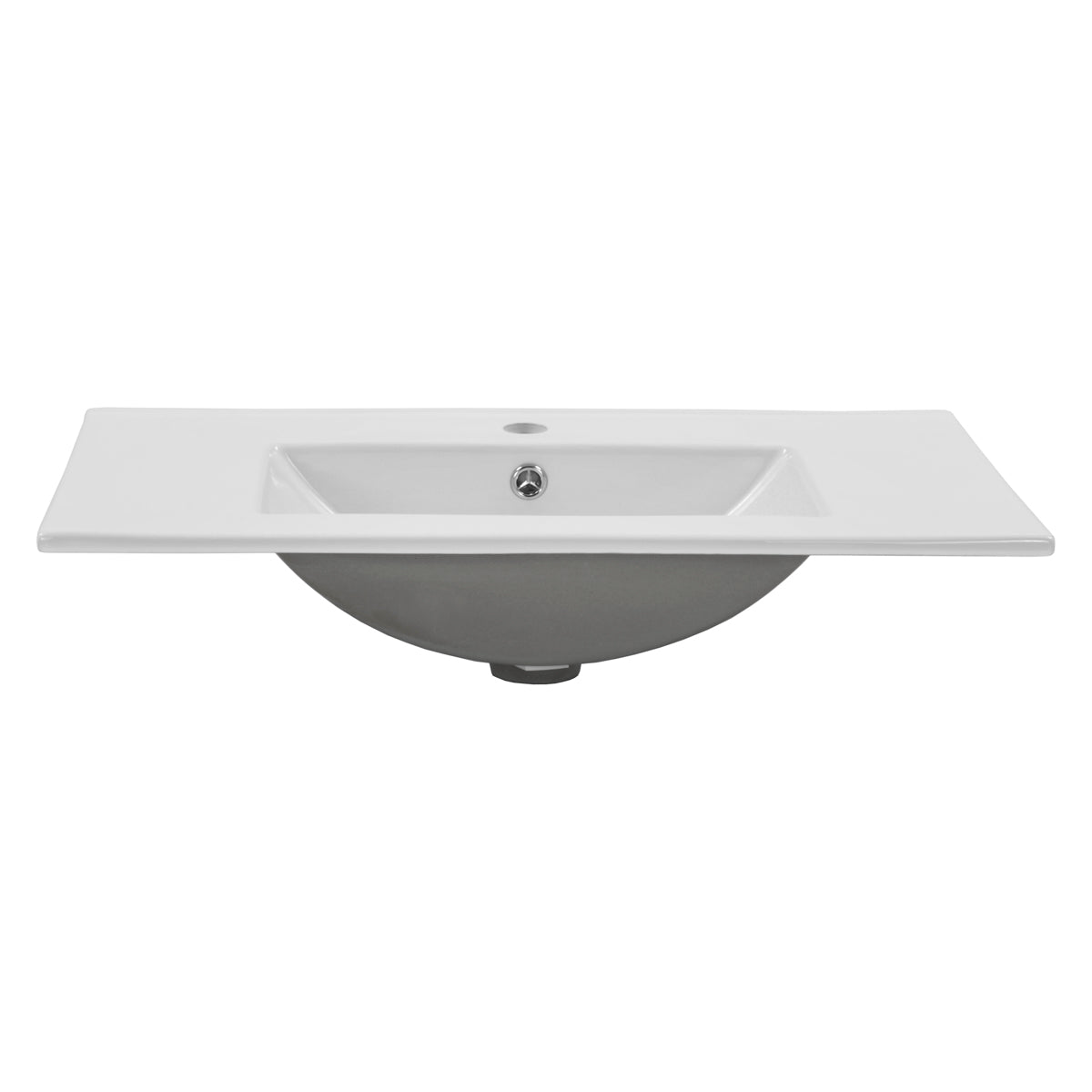 Una 750mm Vanity Top with 1 Tap Hole | Gloss White |