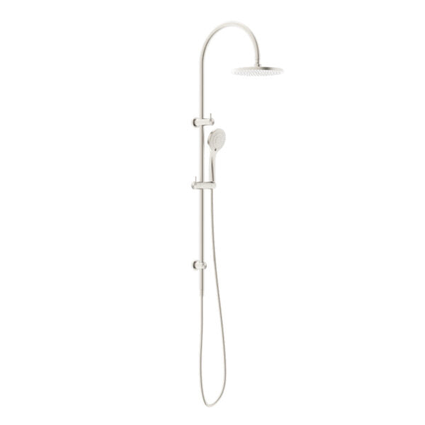 Nero Mecca Twin Shower with Air Shower | Brushed Nickel |