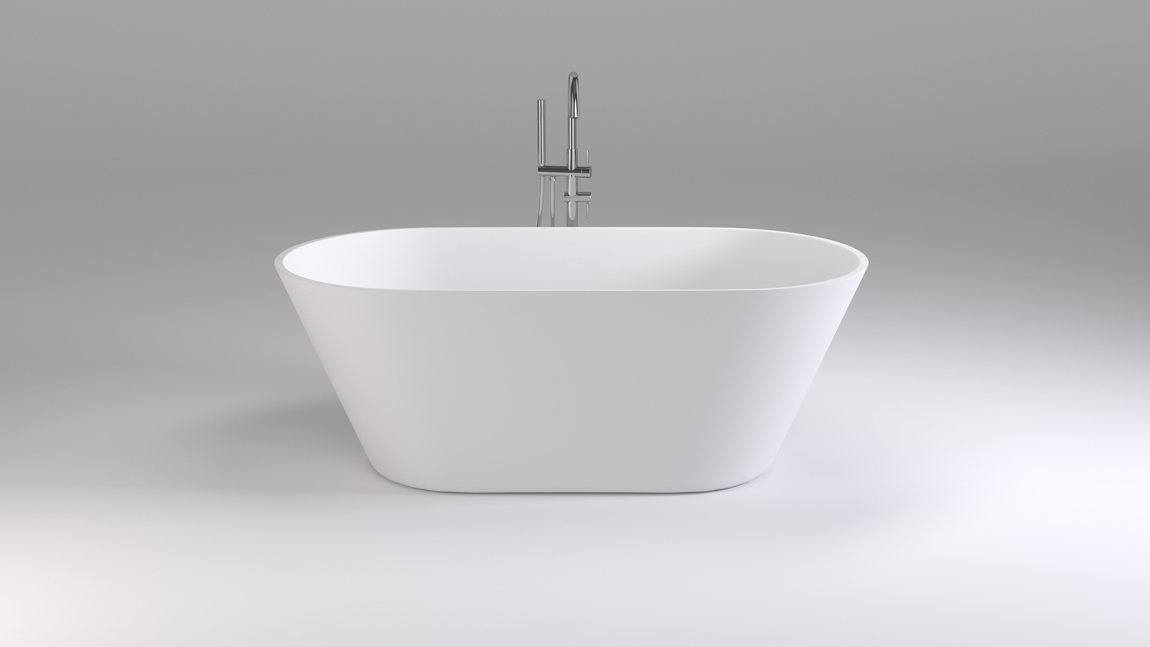 Brighton 1600mm Oval Freestanding Bath | Gloss Black and White |