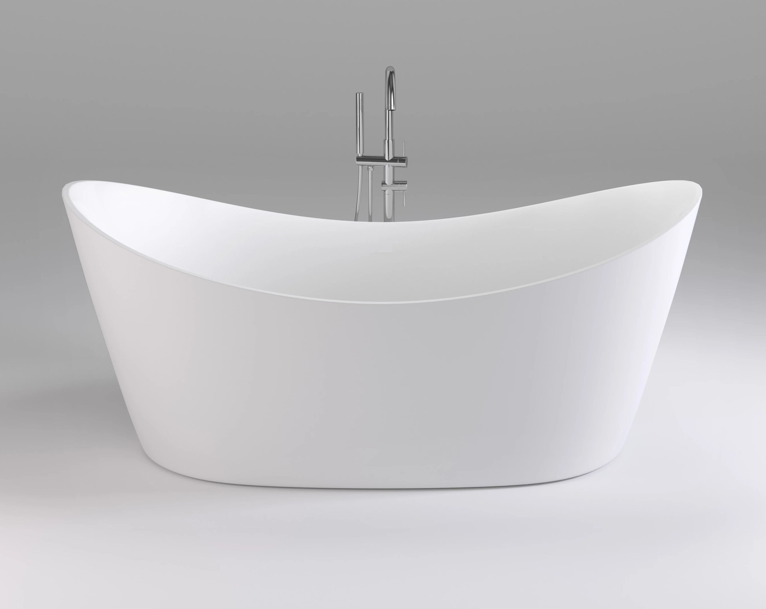 Sorriso 1600mm Double High Back Freestanding Bath, Matte White *Clearance Stock*