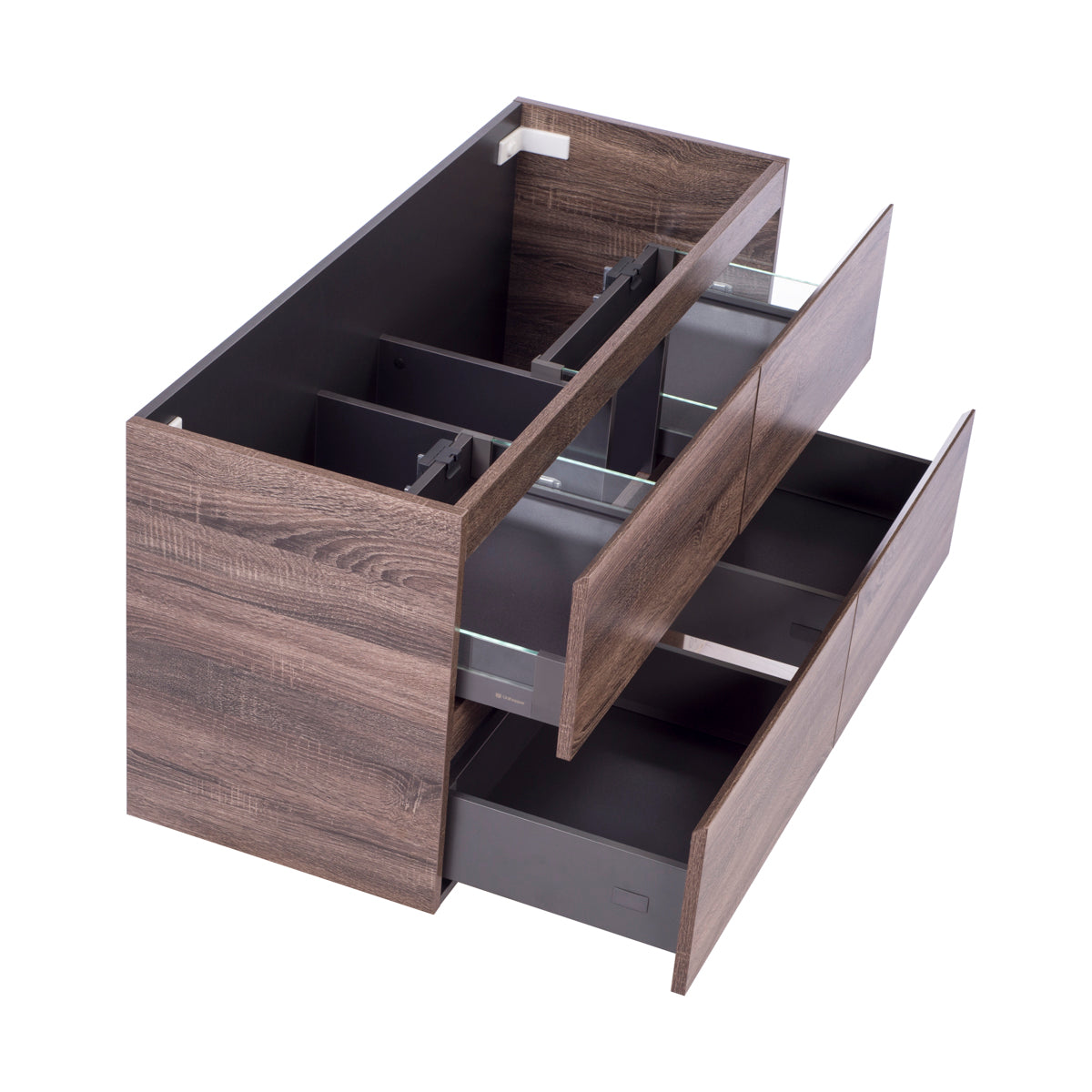 Alles Plus 1200mm Wall Hung Vanity Cabinet | Legna Noir Woodgrain |