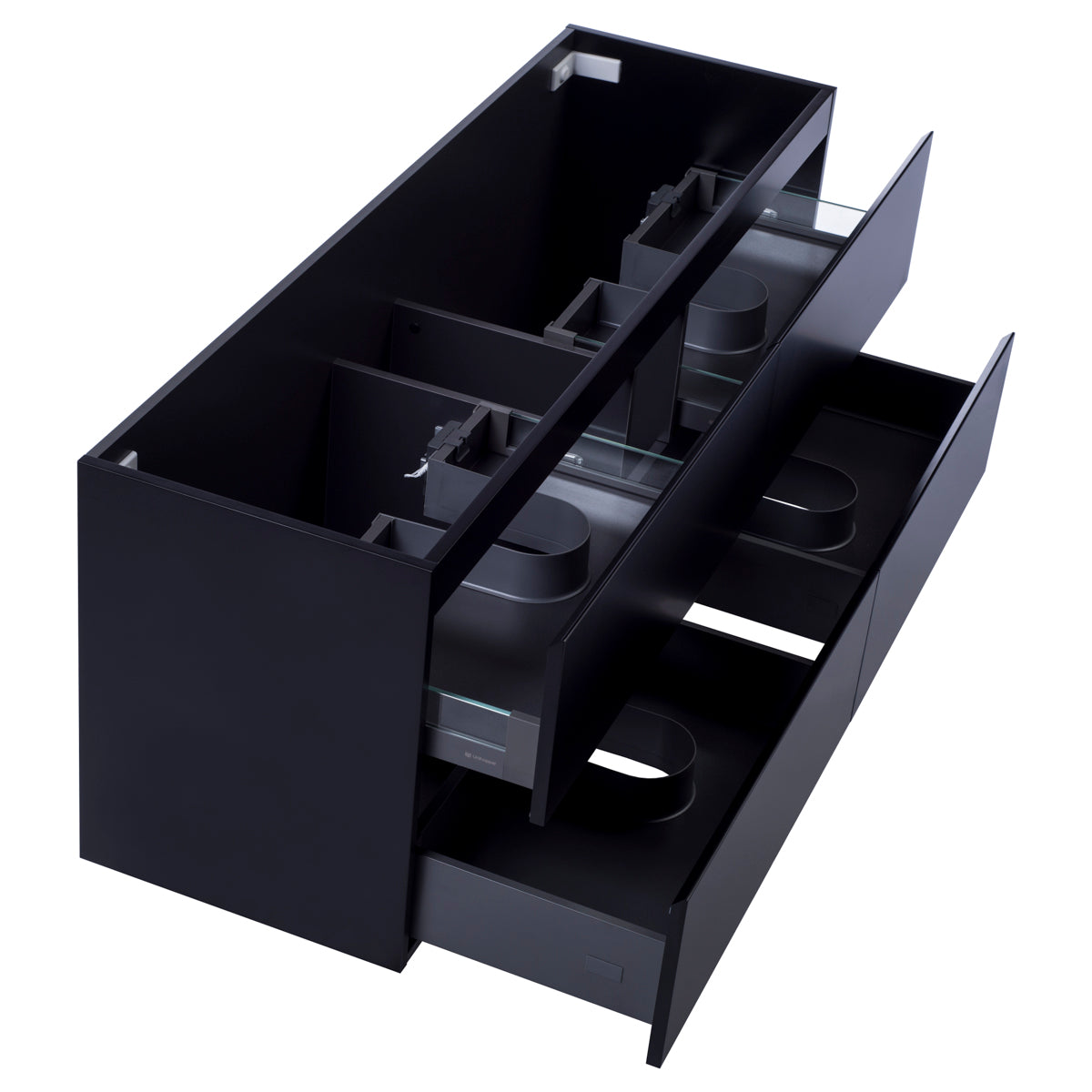 Alles Plus 1500mm Wall Hung Vanity Cabinet | Satin Black |