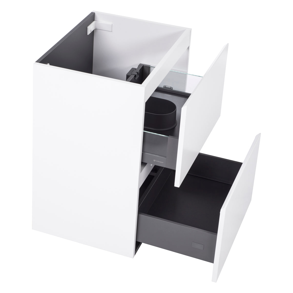 Alles Plus 600mm Floor Standing Vanity Cabinet | Satin White |