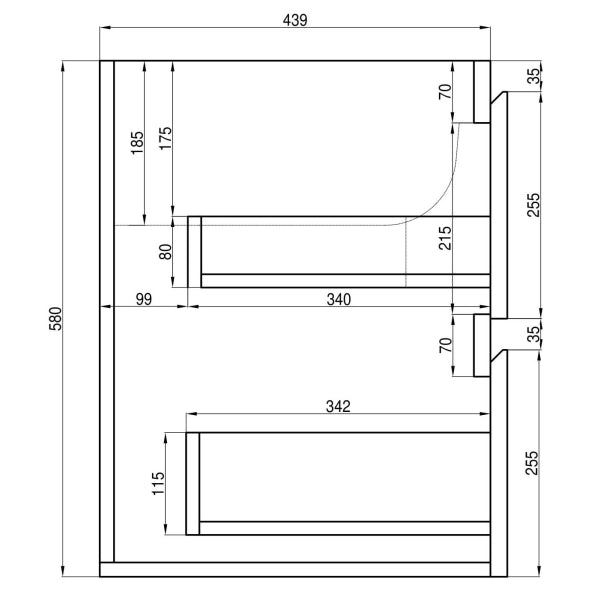 Alles Plus 1500mm Wall Hung Vanity Cabinet | Satin White |