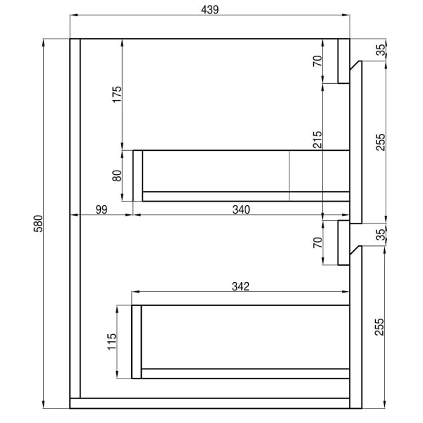 Alles Plus 900mm Wall Hung Vanity Cabinet | Satin White |