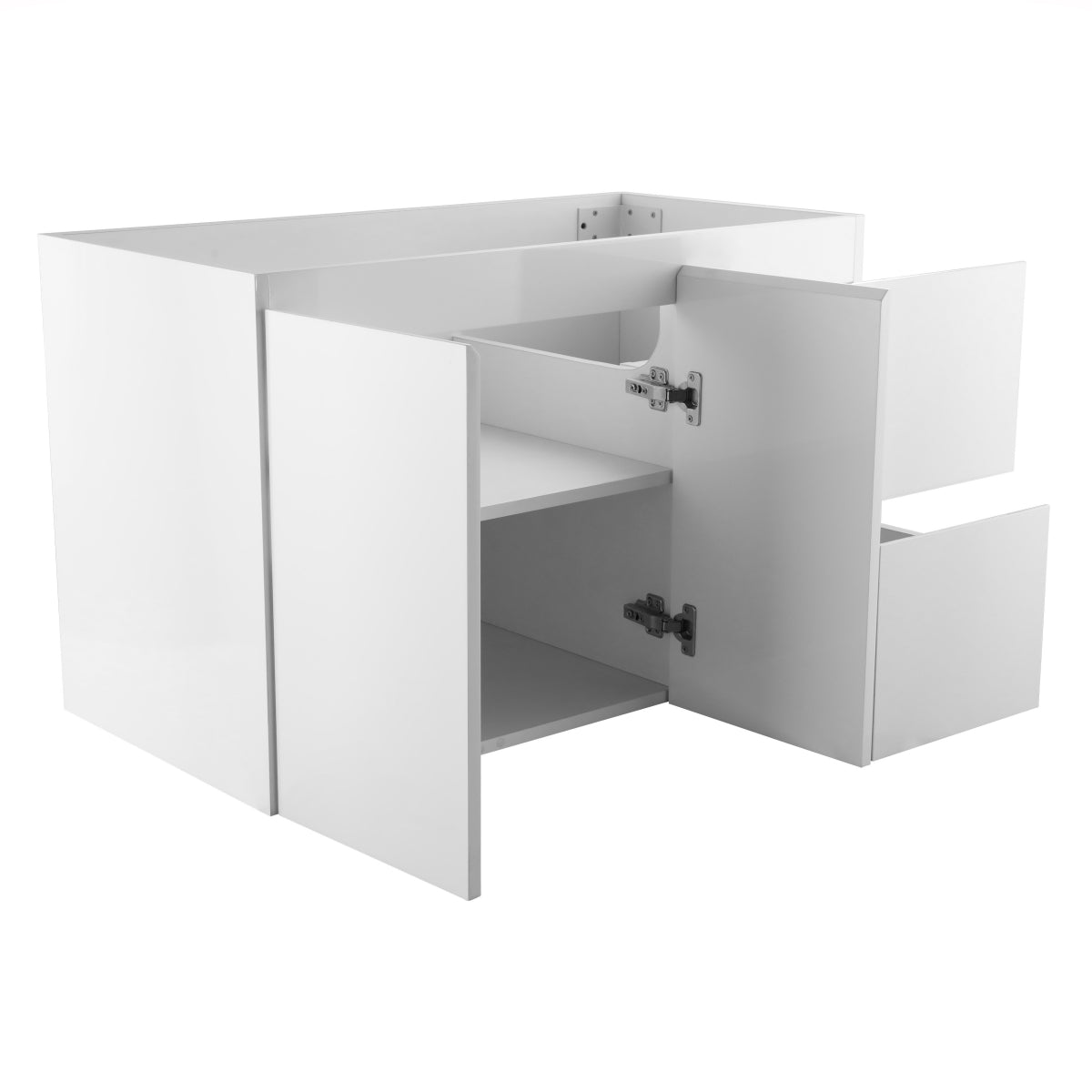 Avisé 900mm Wall Hung Vanity Cabinet with Drawers on the Right Side | Gloss White |