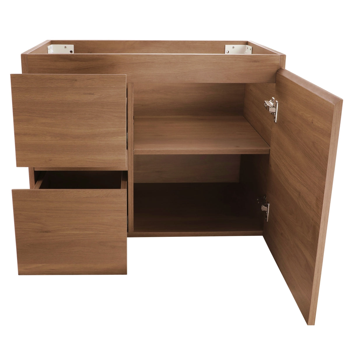 Avisé 750mm Wall Hung Vanity Cabinet with Drawers on the Left Side | Villara Oak Woodgrain |