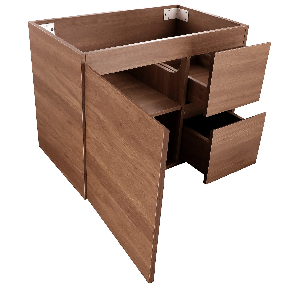 Avisé 750mm Wall Hung Vanity Cabinet with Drawers on the Right Side | Villara Oak Woodgrain |