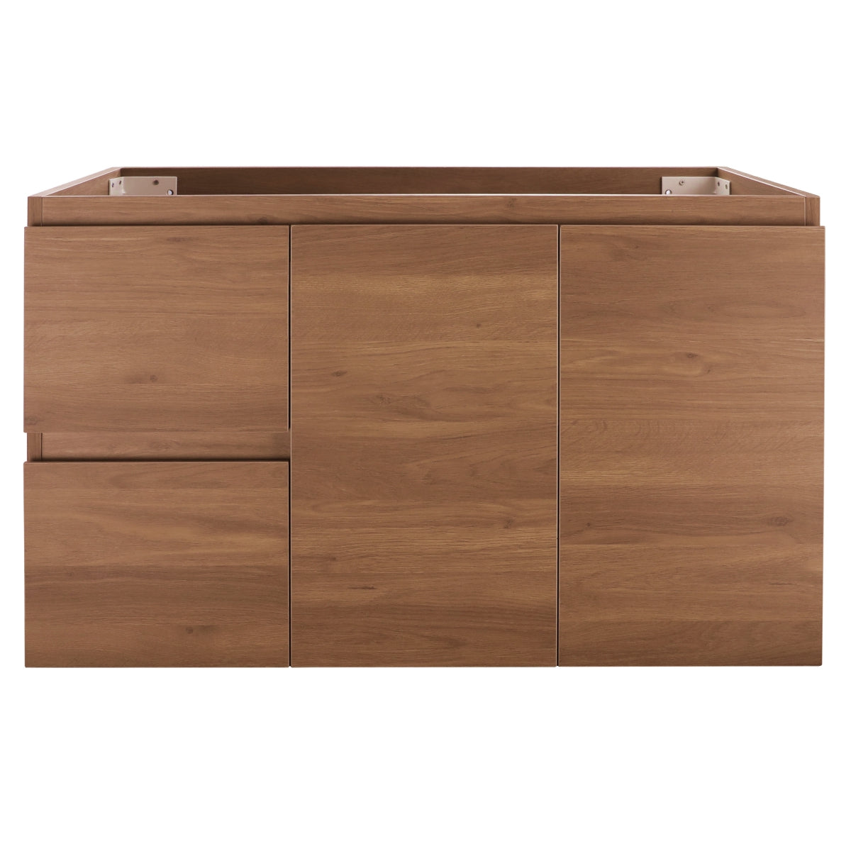 Avisé 900mm Wall Hung Vanity Cabinet with Drawers on the Left Side | Villara Oak Woodgrain |