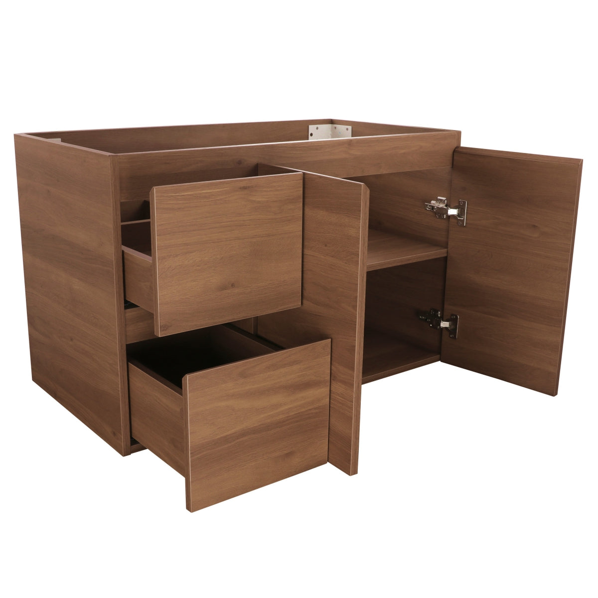 Avisé 900mm Wall Hung Vanity Cabinet with Drawers on the Left Side | Villara Oak Woodgrain |