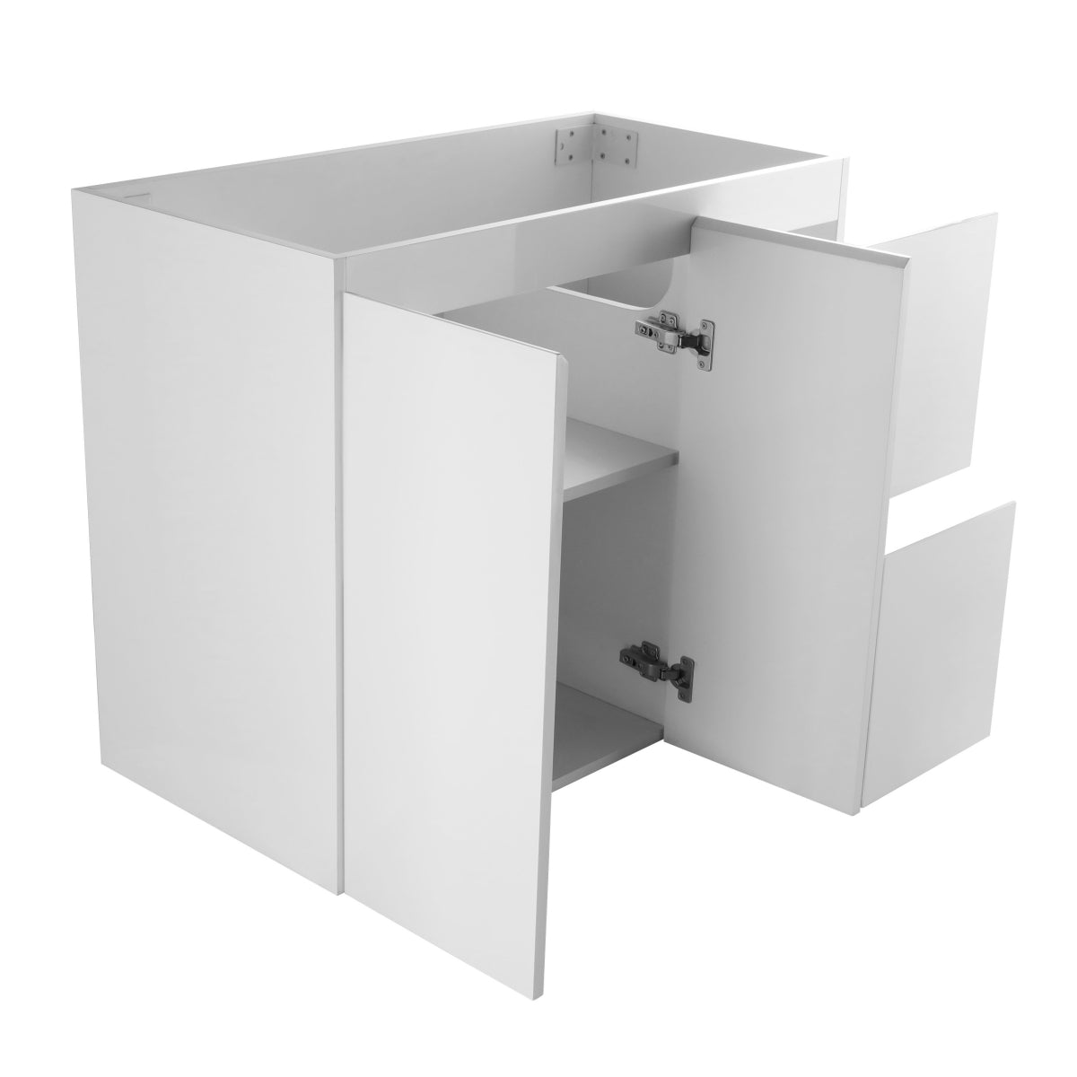 Avisé 900mm Floor Standing Vanity Cabinet with Drawers on the Right Side | Gloss White |