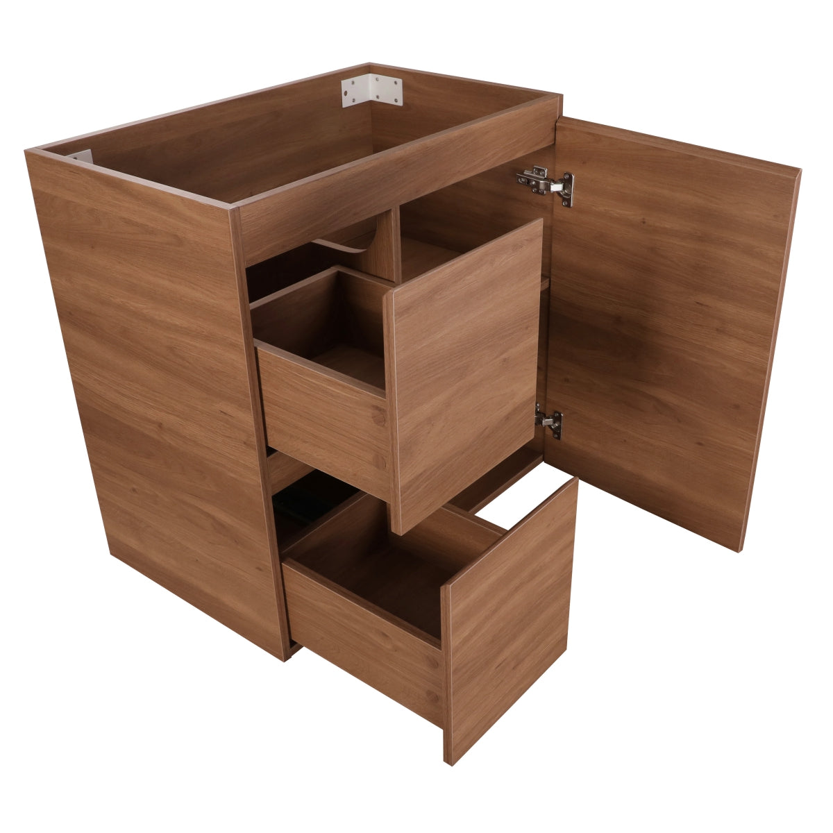 Avisé 750mm Floor Standing Vanity Cabinet with Drawers on the Left Side | Villara Oak Woodgrain |