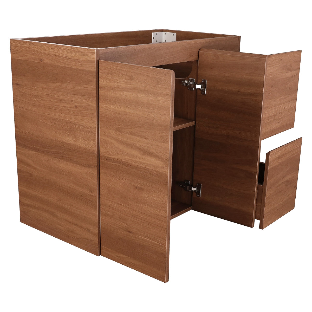 Avisé 900mm Floor Standing Vanity Cabinet with Drawers on the Right Side | Villara Oak Woodgrain |