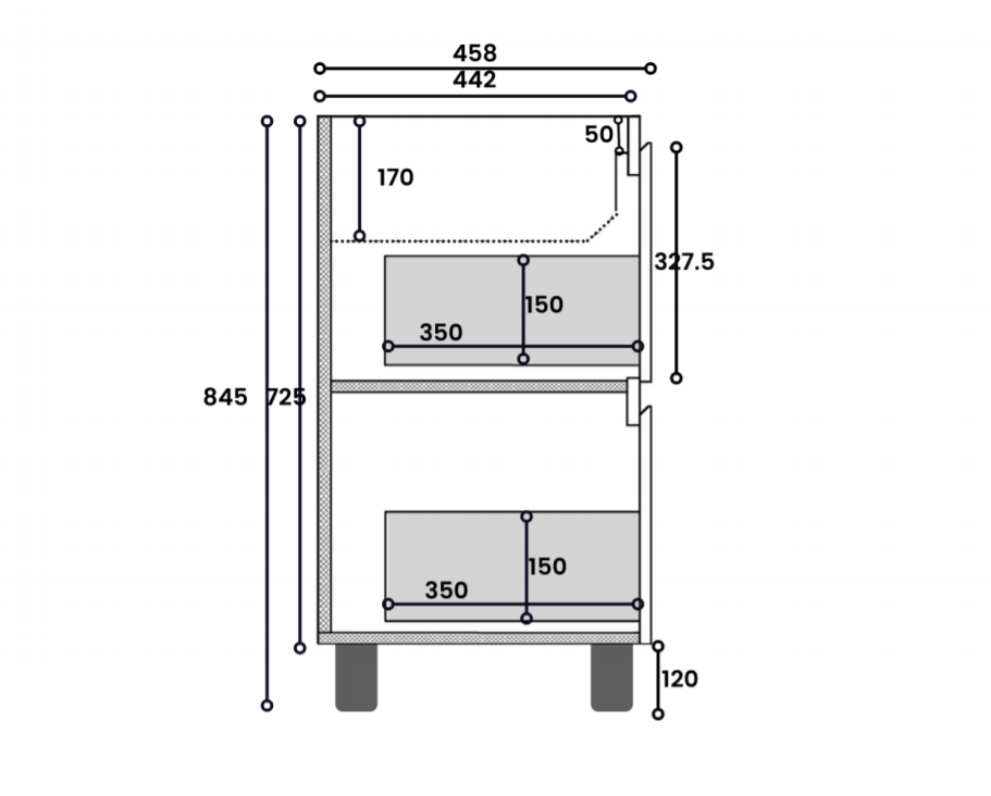 Avisé 1800mm Floor Standing Vanity Cabinet | Gloss White |