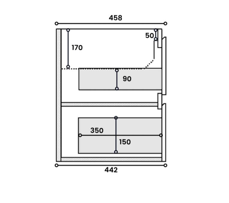 Avisé 1500mm Wall Hung Vanity Cabinet | Alba Oak Woodgrain |