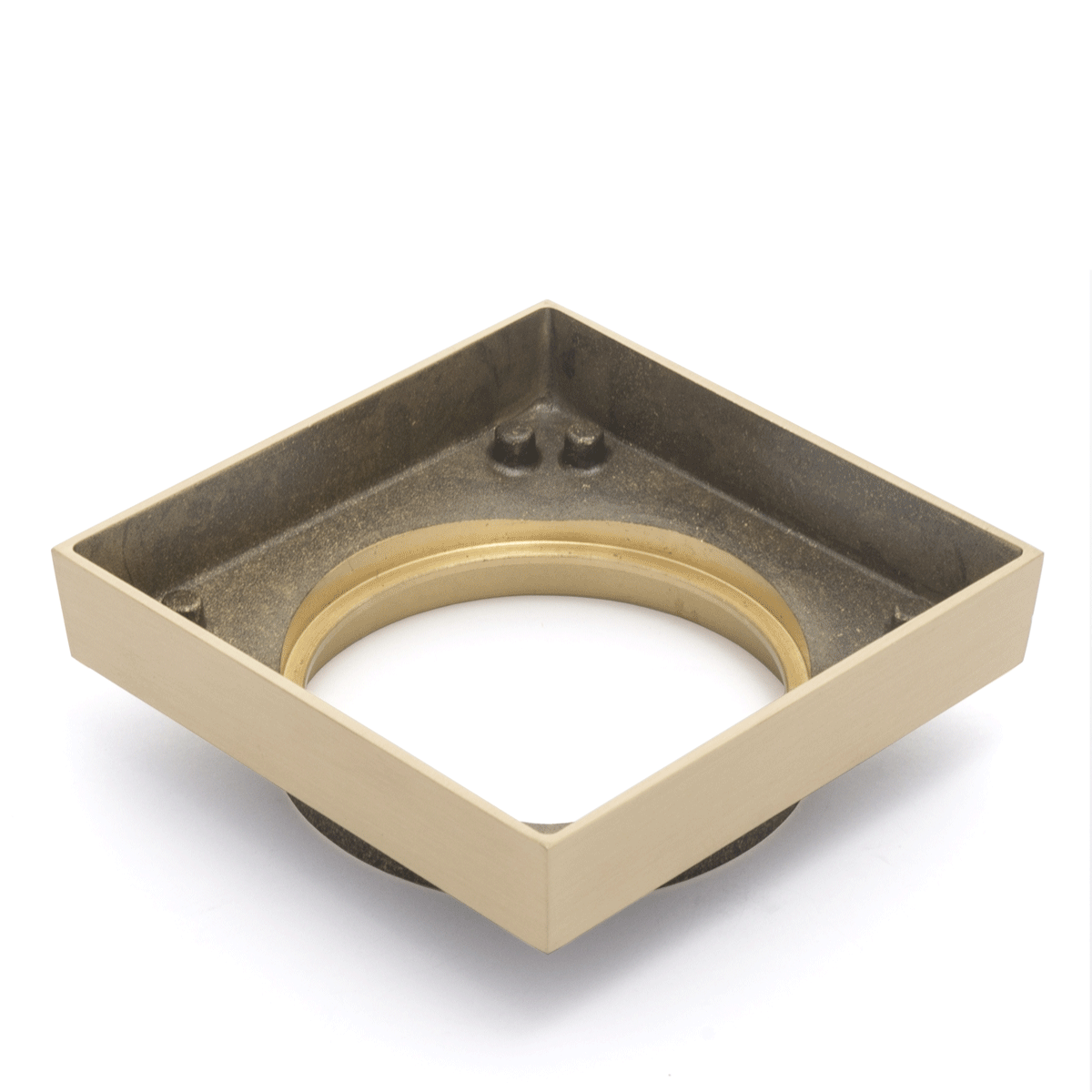 Premium Floor Drain with Tile Insert - Floor Waste | 90mm Outlet, Brushed Brass (Gold) |
