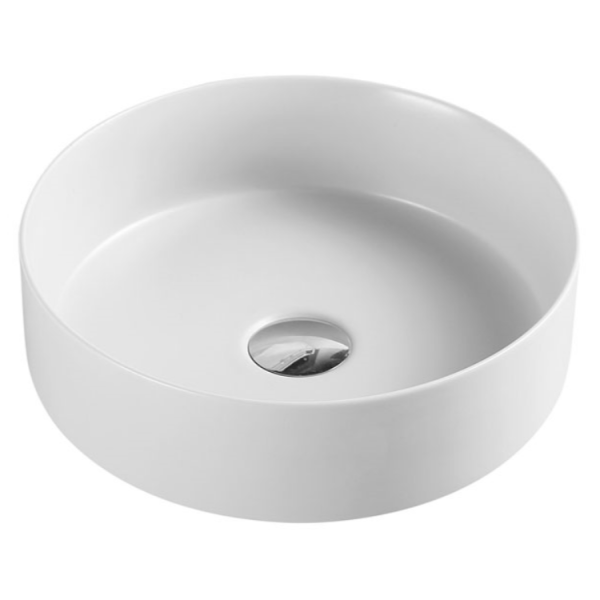 Kahm Round 355mm Above-Counter Basin, Matte White