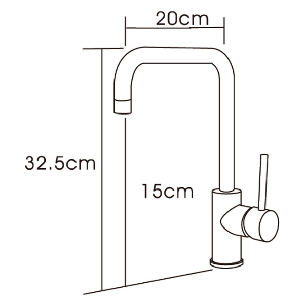 Profile Squareline Sink Mixer | Chrome |