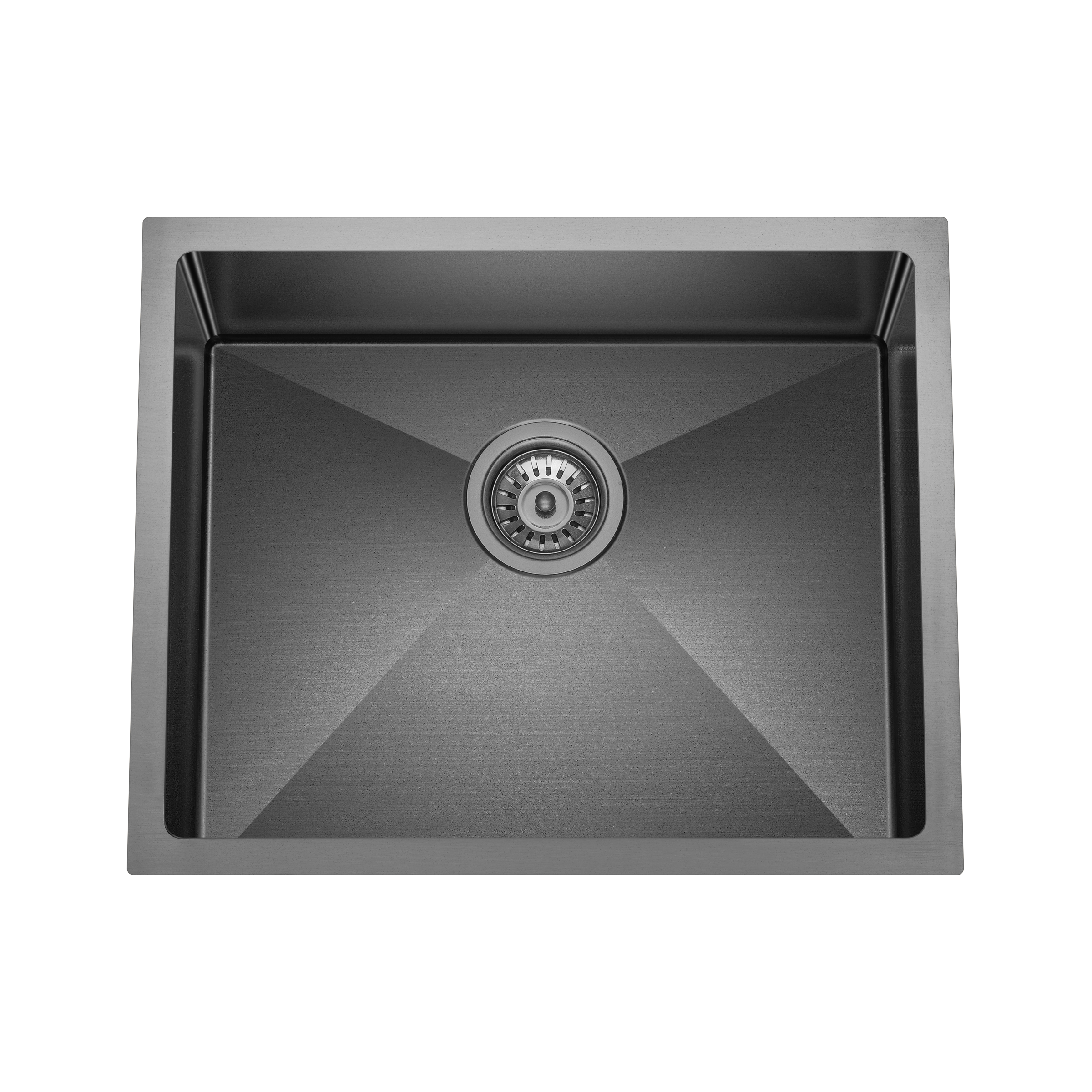 Retto 550mm x 450mm x 230mm Stainless Steel Sink | Brushed Gun Metal (black) |