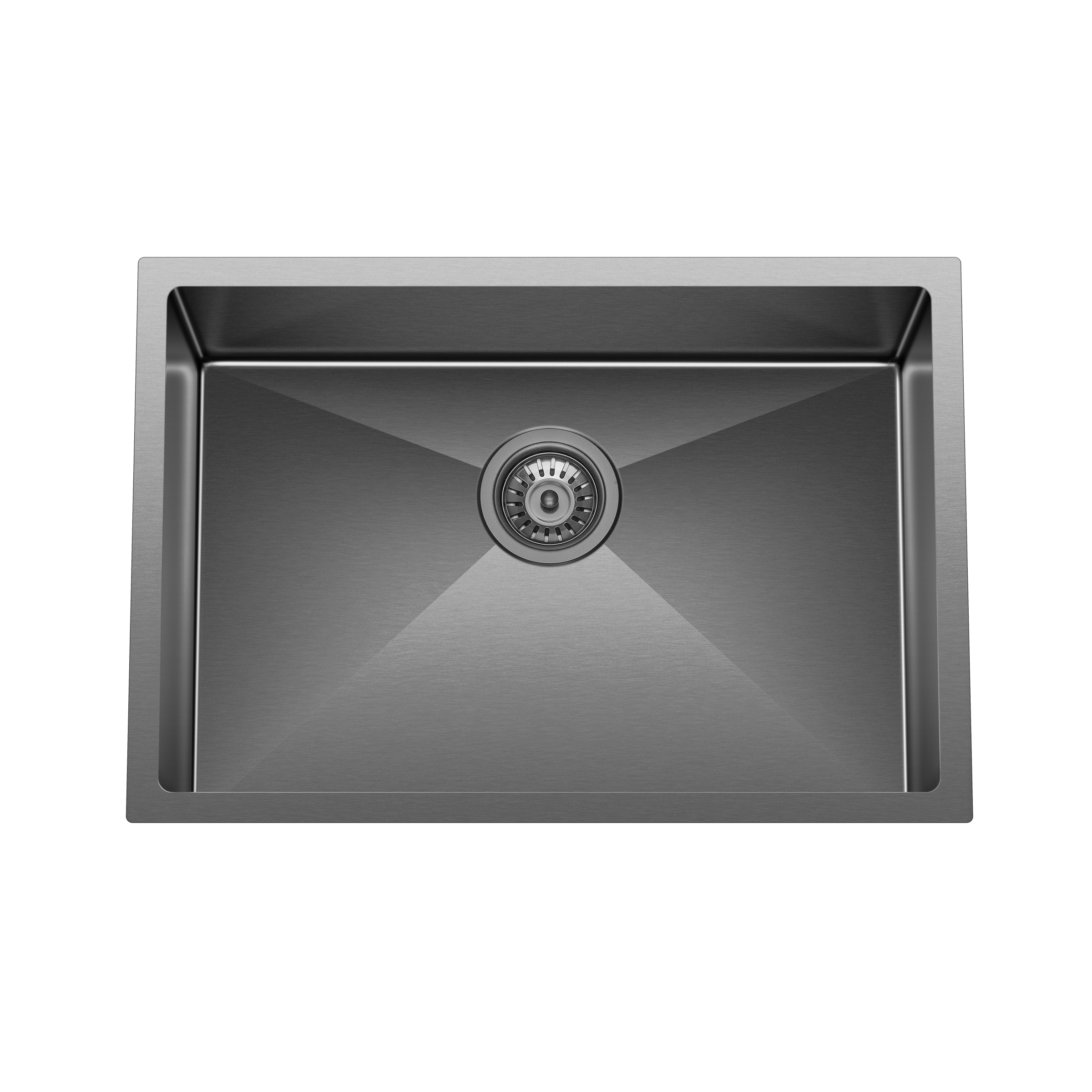 Retto 650mm x 450mm x 230mm Stainless Steel Sink | Brushed Gun Metal (black) |