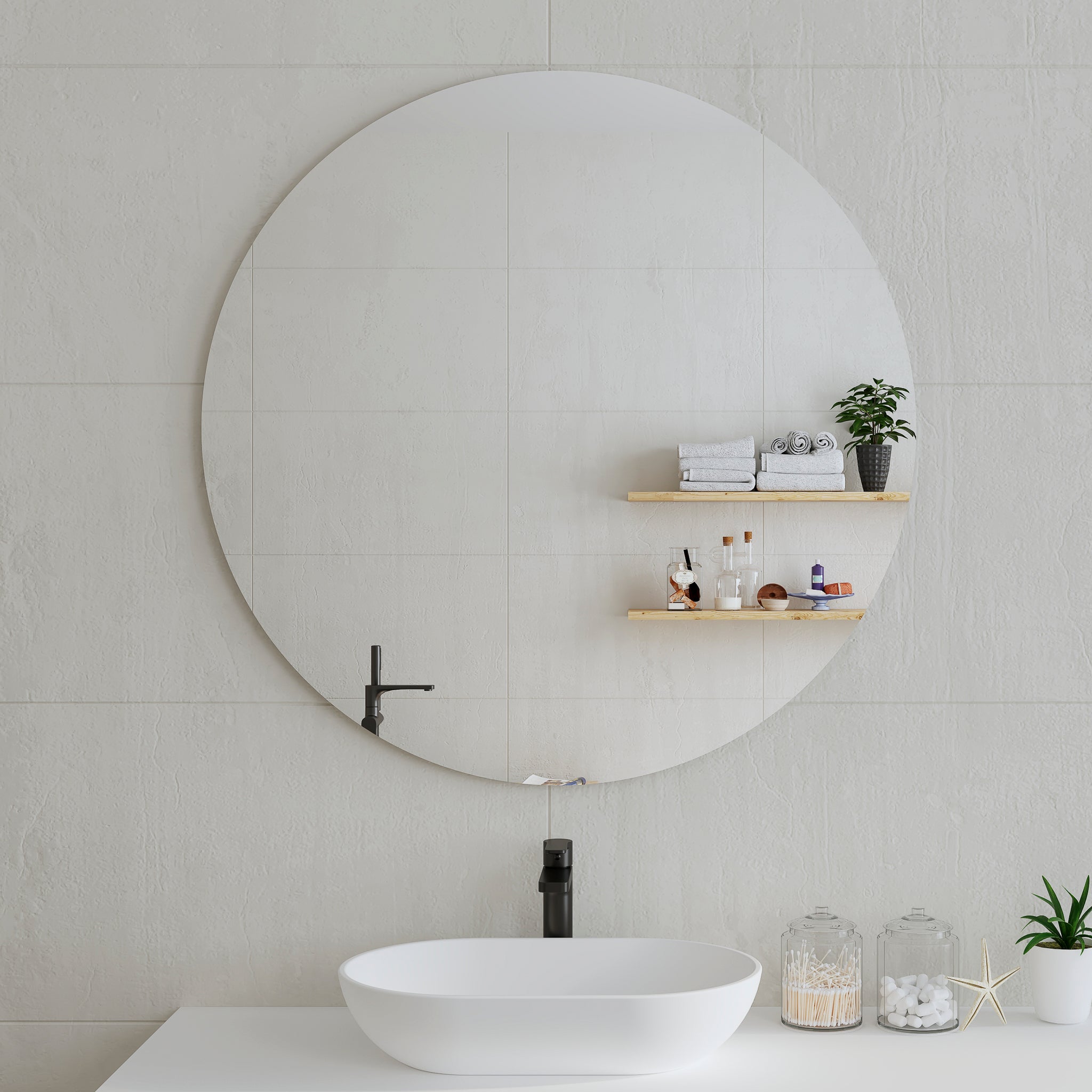 Circa Round Frameless Mirror with Polished Edge | 8 sizes, from 600mm to 1200mm |