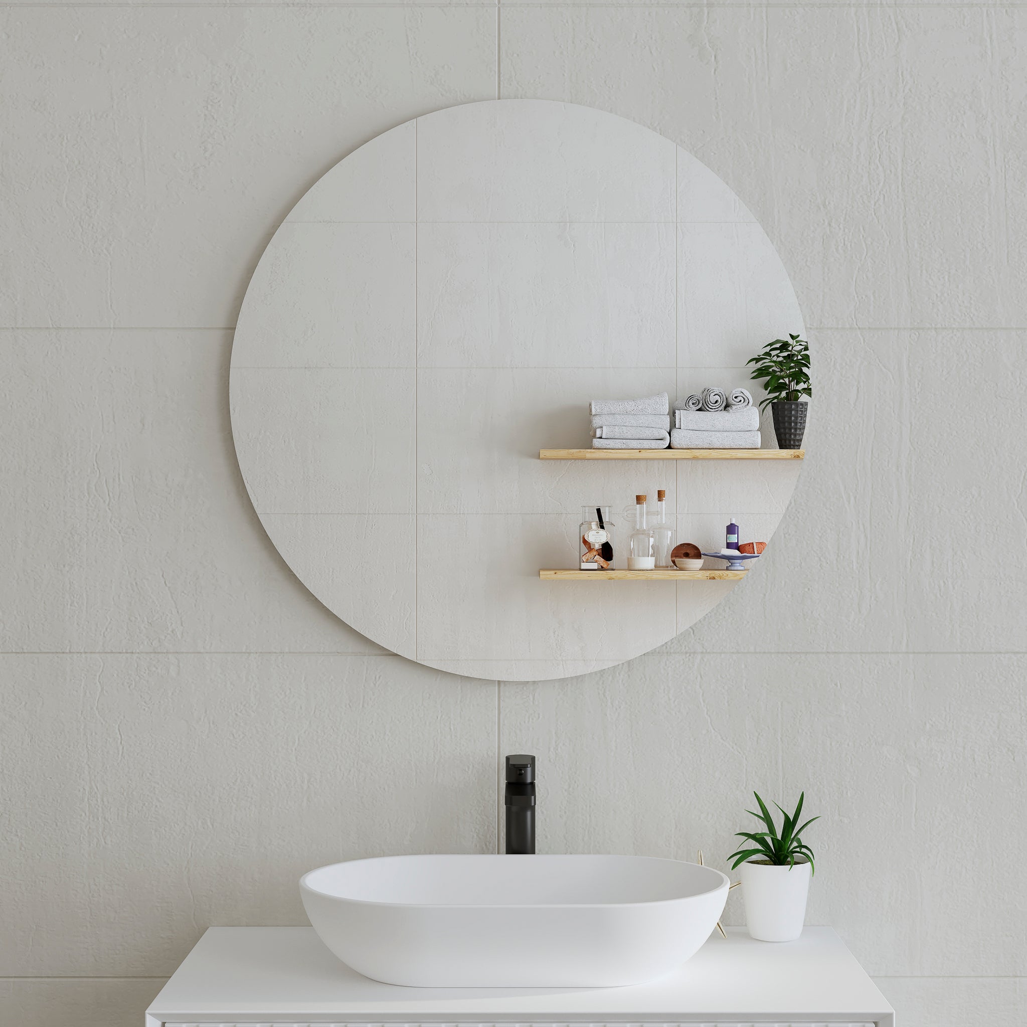 Circa Round Frameless Mirror with Polished Edge | 8 sizes, from 600mm to 1200mm |