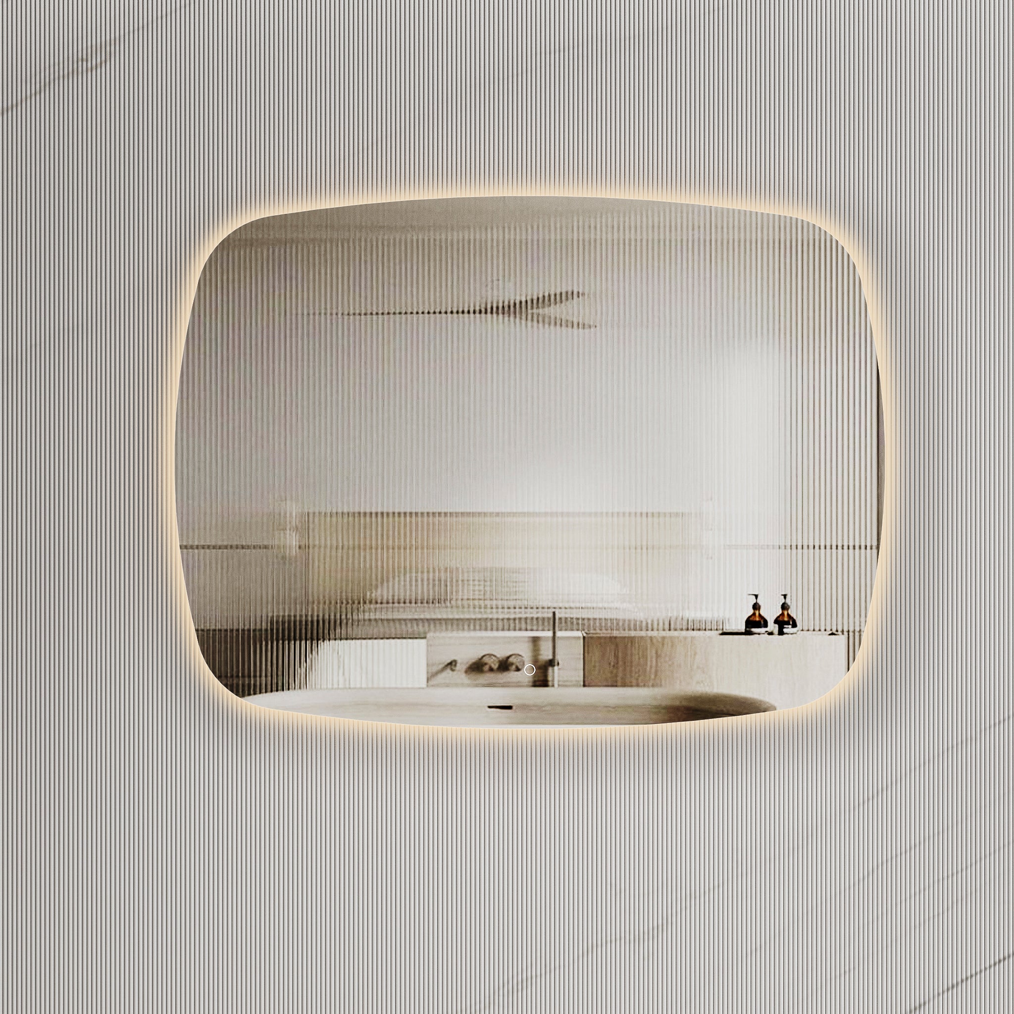 Riri Oblong Backlit LED Mirror with Polished Edge and Demister | 7 sizes available, from 400mm to 1200mm |