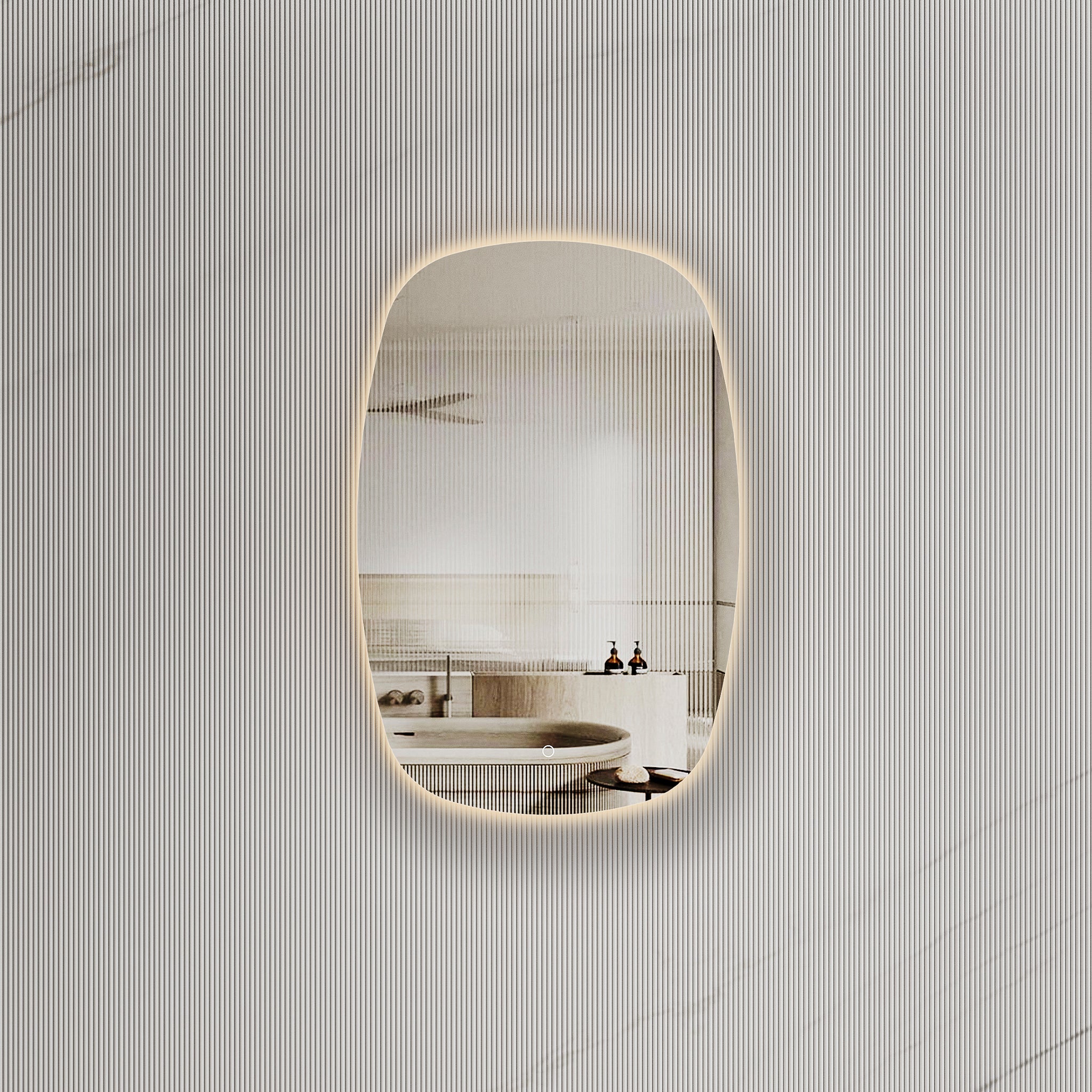 Riri Oblong Backlit LED Mirror with Polished Edge and Demister | 7 sizes available, from 400mm to 1200mm |