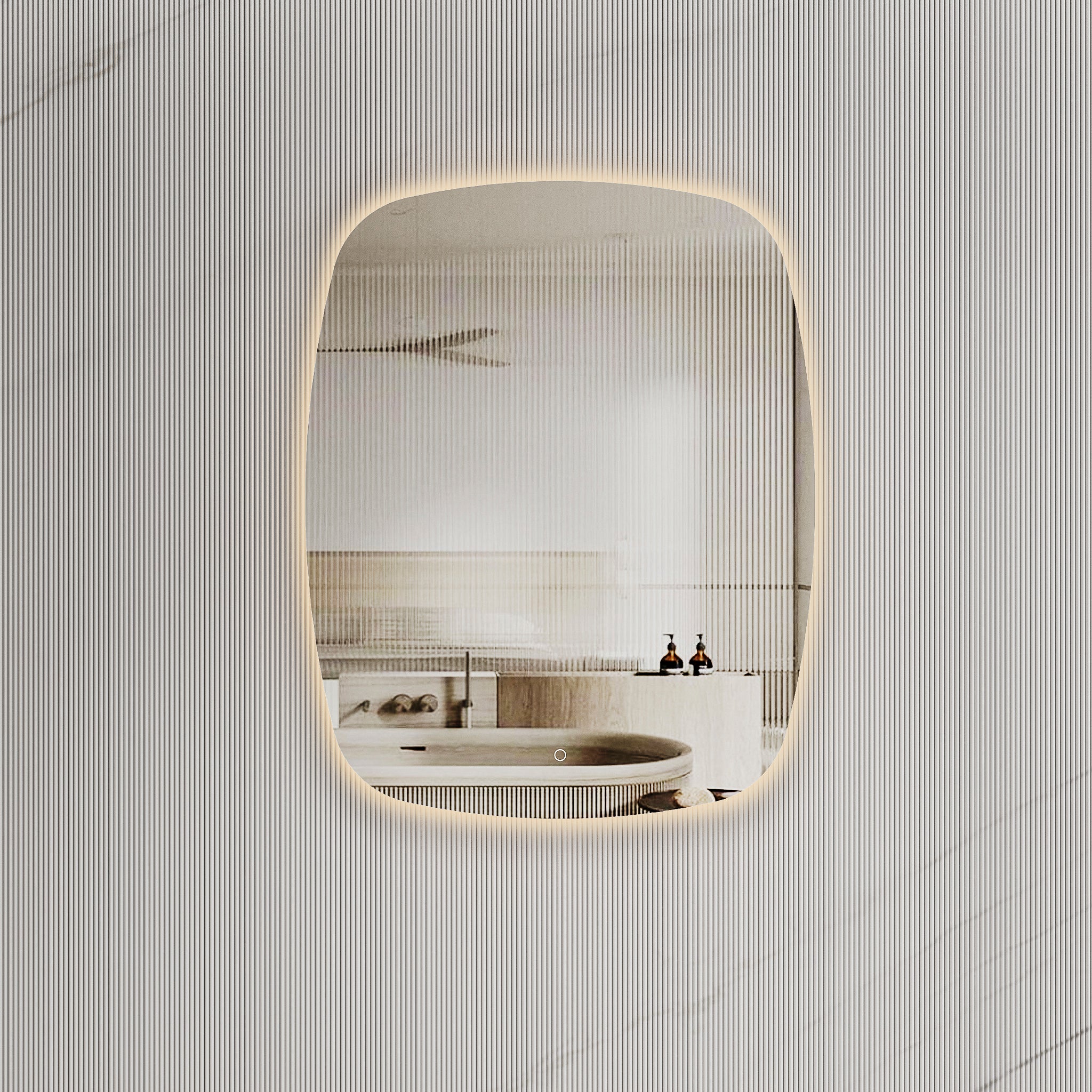 Riri Oblong Backlit LED Mirror with Polished Edge and Demister | 7 sizes available, from 400mm to 1200mm |